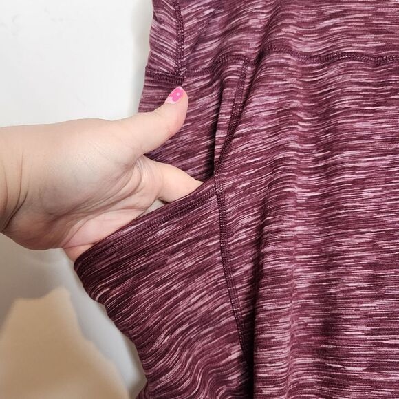 4X Plussize Super High Rise Red Space Dye Pocket Luxe Legging Stretch Activewear - Picture 3 of 8